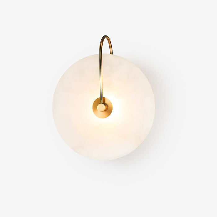 Alabastrová LED Nástěnná Lampa s Moderním Designem – Kulatý Tvar a Jemné Osvětlení, Ideální do Ložnice a Obývacího Pokoje 1