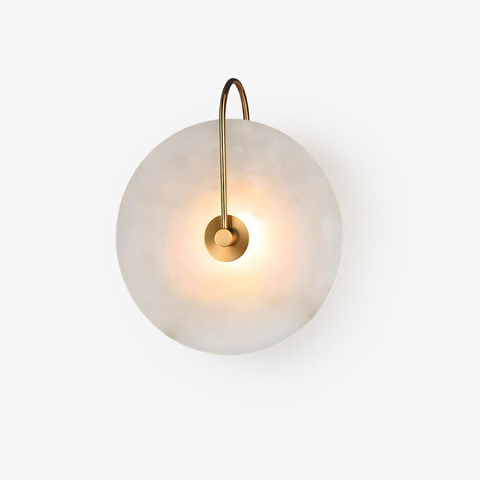Alabastrová LED Nástěnná Lampa s Moderním Designem – Kulatý Tvar a Jemné Osvětlení, Ideální do Ložnice a Obývacího Pokoje 2