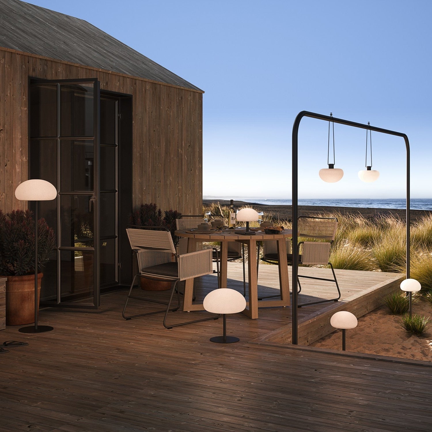 Dobíjecí Stolní Lampa Sponge 20 s Nastavitelným Jasem – Elegantní Černá a Opálová, Ideální na Noční Stolek a do Interiéru 4