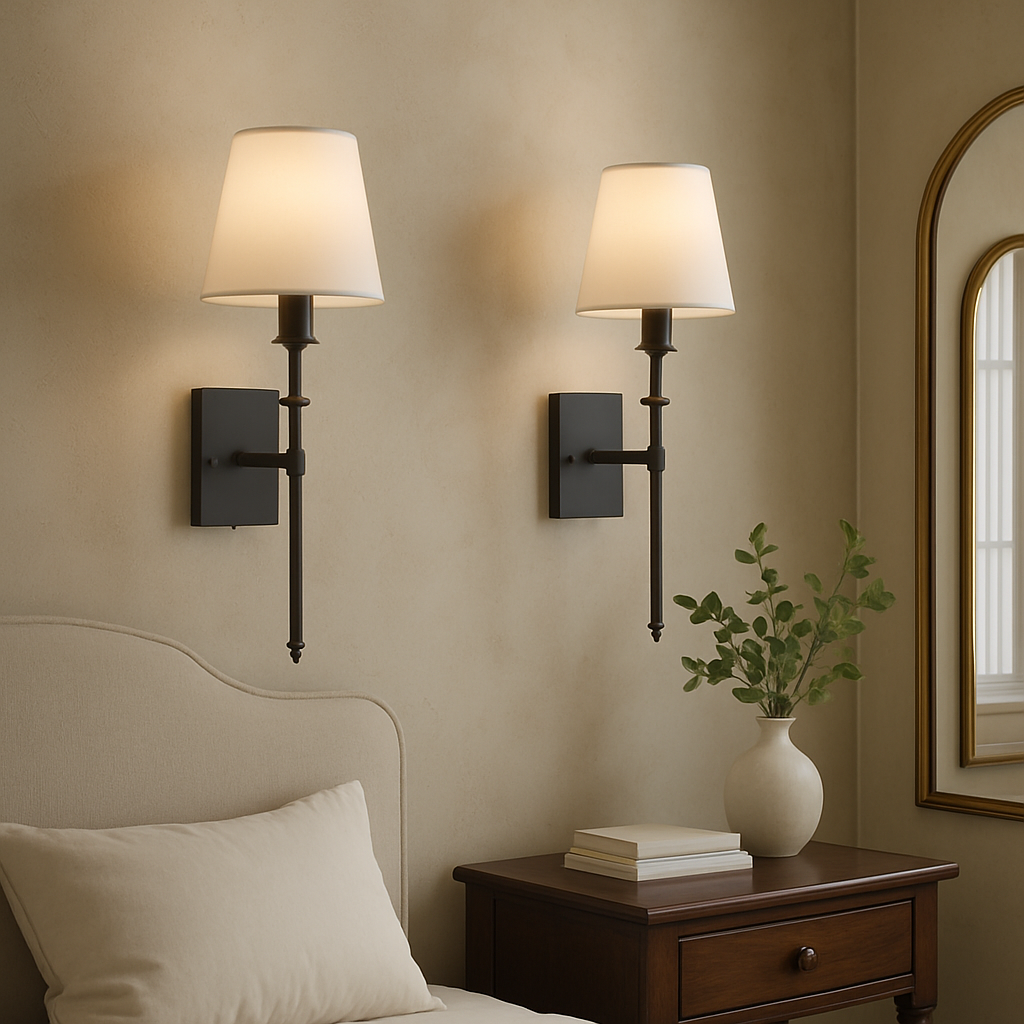 Kabelová Nástěnná Lampa – Sada 2 Elegantních Nástěnných Lamp s Teplým Světlem 3000K, Moderní Design, Odolná Konstrukce 0
