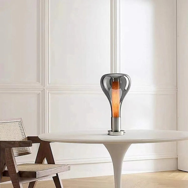 Umělecká Stolní Lampa s Uklidňujícím Světlem – Skleněná Lampička na Noční Stolek do Ložnice a Obývacího Pokoje 1