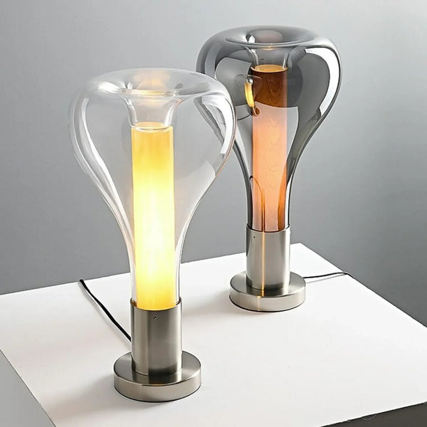 Umělecká Stolní Lampa s Uklidňujícím Světlem – Skleněná Lampička na Noční Stolek do Ložnice a Obývacího Pokoje 2