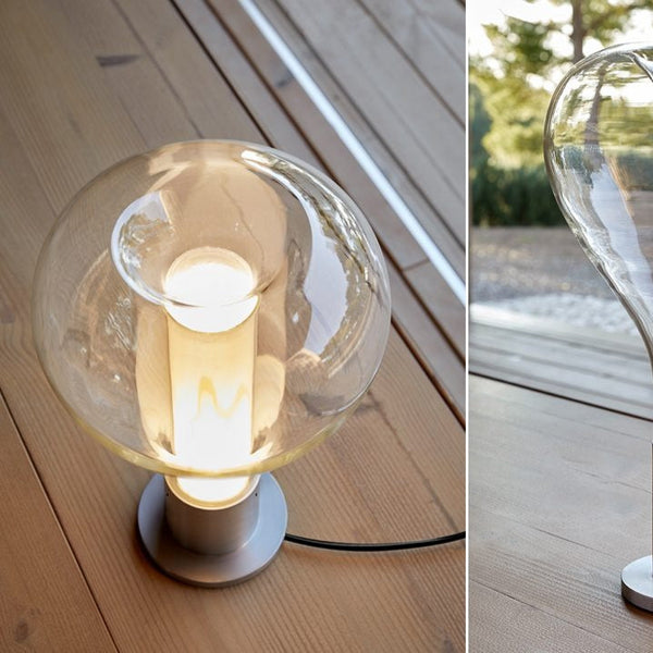 Umělecká Stolní Lampa s Uklidňujícím Světlem – Skleněná Lampička na Noční Stolek do Ložnice a Obývacího Pokoje 4