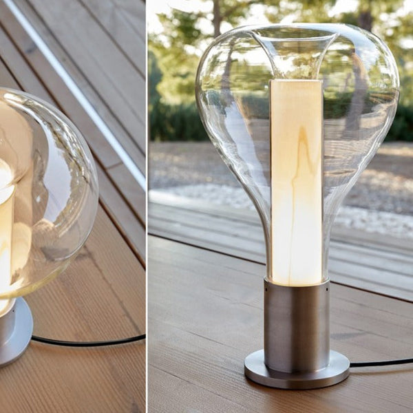 Umělecká Stolní Lampa s Uklidňujícím Světlem – Skleněná Lampička na Noční Stolek do Ložnice a Obývacího Pokoje 5
