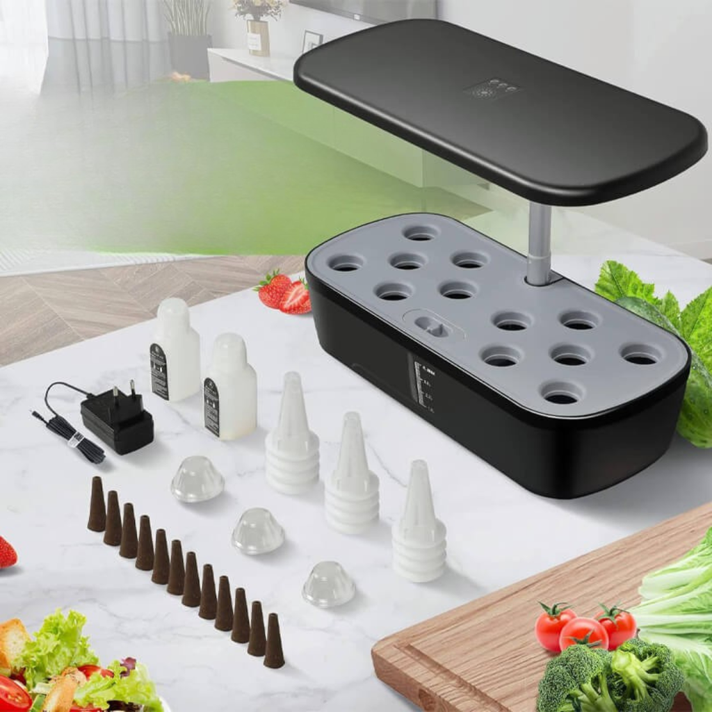 12podový hydroponický systém pro vnitřní použití – kompaktní a inovativní s LED osvětlením a nastavitelnou výškou 4