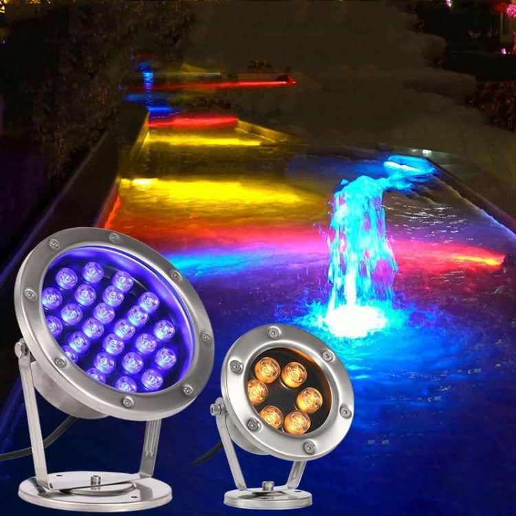 24W vodotěsné LED podvodní světlo z nerezové oceli pro bazény a fontány – IP68, energeticky úsporné a odolné 1
