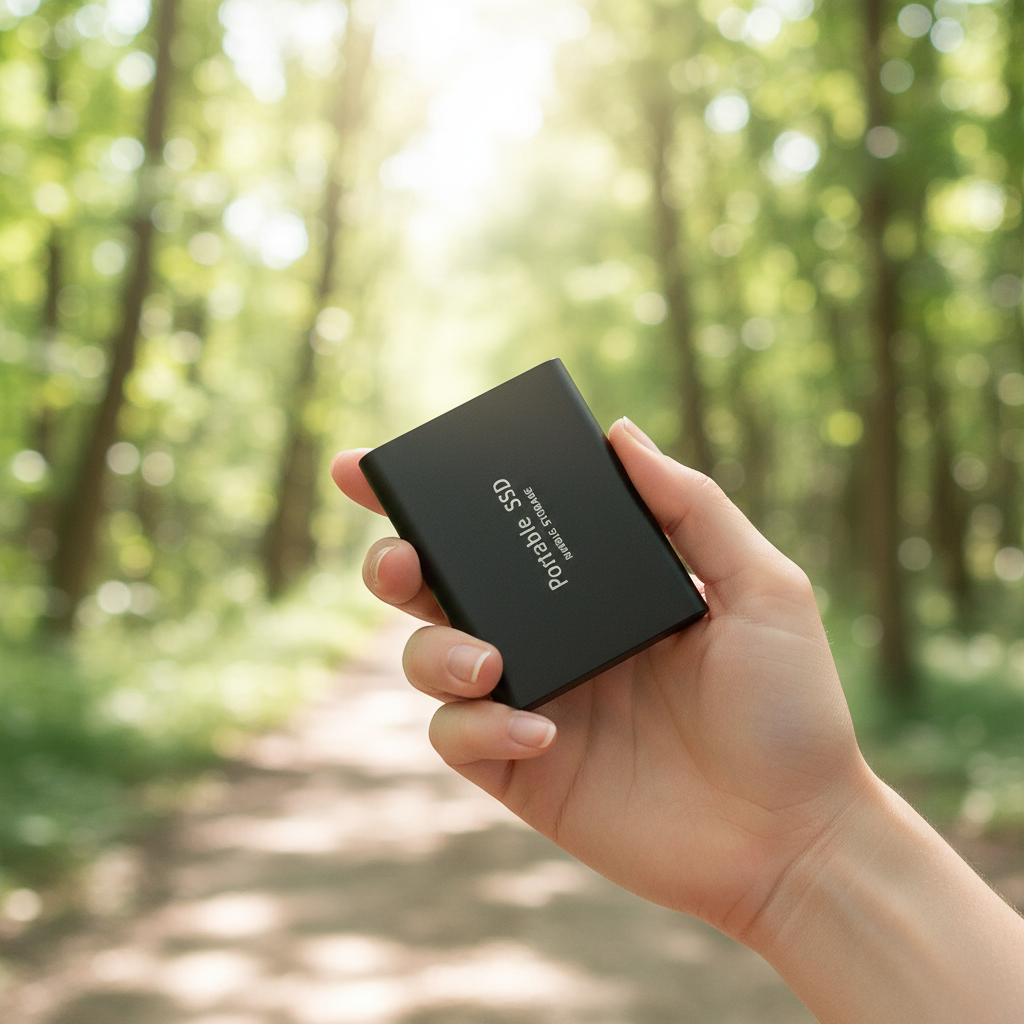 2TB externí SSD disk s USB 3.1 a USB-C – kompaktní přenosný SSD disk pro rychlý přenos dat 1