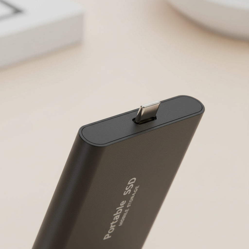 2TB externí SSD disk s USB 3.1 a USB-C – kompaktní přenosný SSD disk pro rychlý přenos dat 2