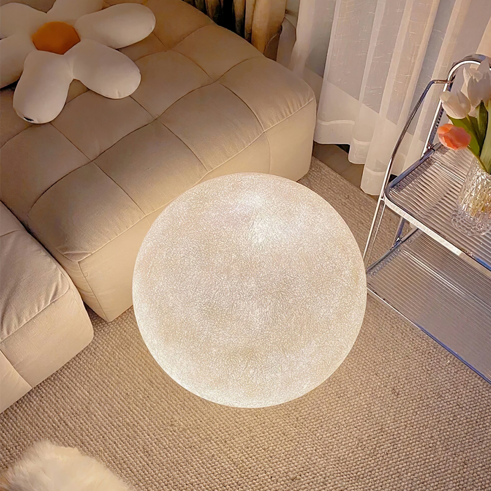 3D Měsíční lampa s dimmovatelnou LED, realistickou texturou, dostupná v různých velikostech 6