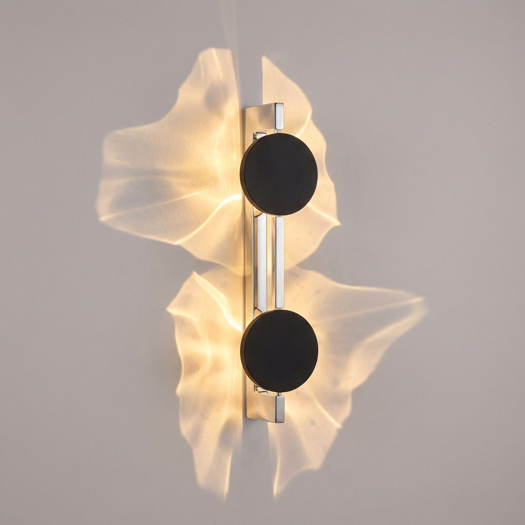 Abstraktní nástěnná lampa s integrovaným LED osvětlením – sochařský kovový design pro jedinečné vzory stínů 4