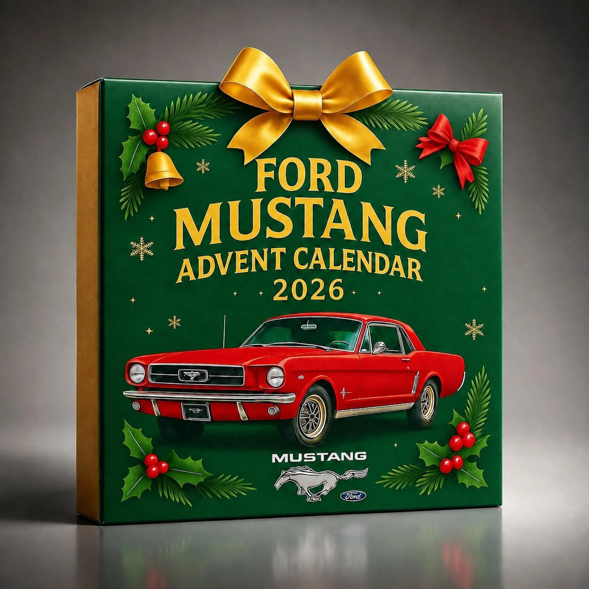 Adventní kalendář s 24 modely Mustangů v americkém muscle car stylu, ideální pro sběratele a 2