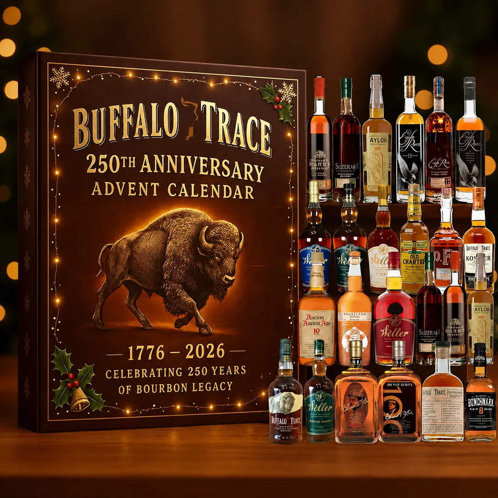 Adventní kalendář s mini ozdobami na lahve, 24denní odpočítávání s tématem whisky bourbonu, 0