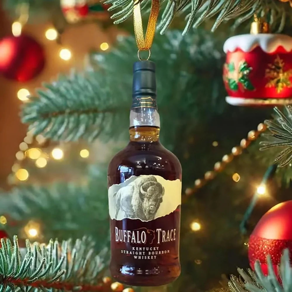 Adventní kalendář s mini ozdobami na lahve, 24denní odpočítávání s tématem whisky bourbonu, 3