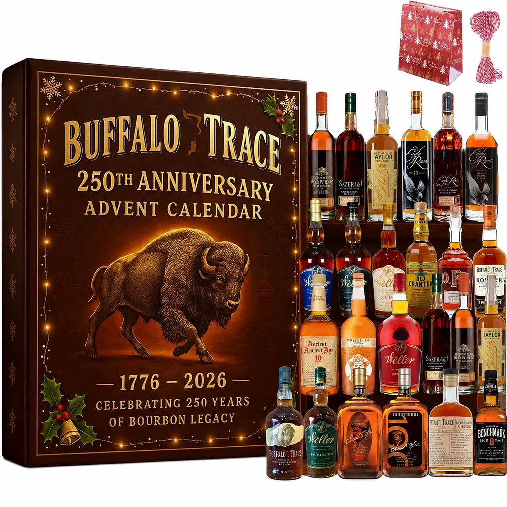 Adventní kalendář s mini ozdobami na lahve, 24denní odpočítávání s tématem whisky bourbonu, 4