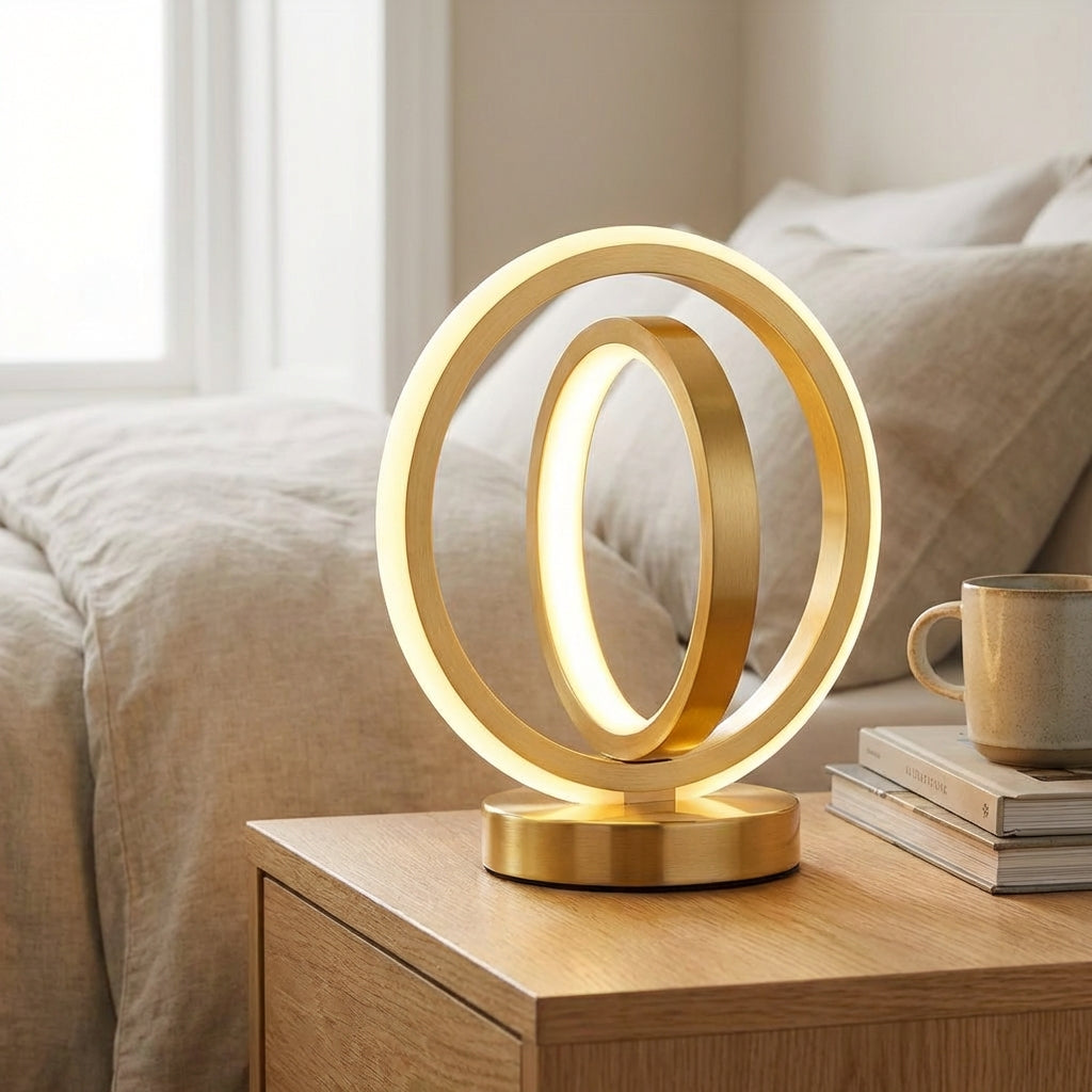 Akcentová Lampa s Nastavitelným Jasem a USB Napájením – Moderní Kulatý Design 24 cm 1