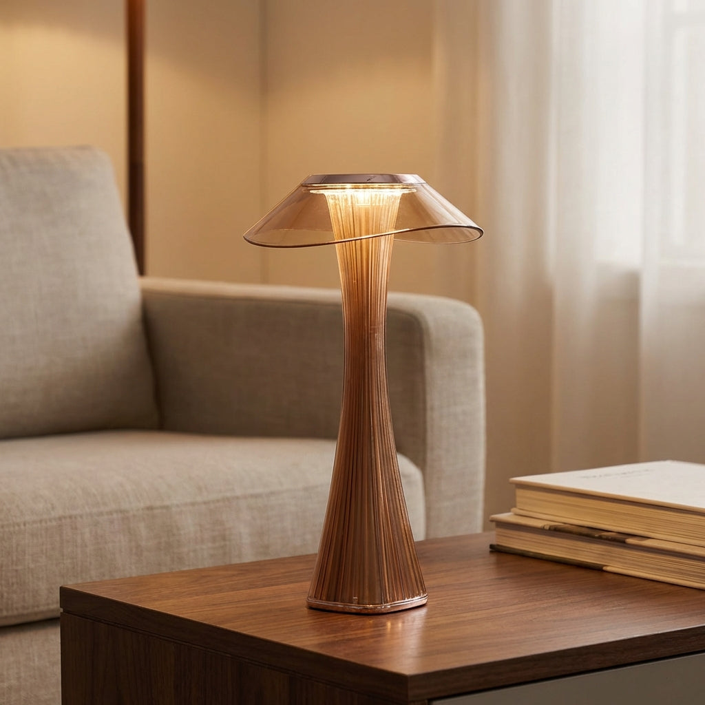 Akcentová Lampa s USB-C Nabíjením a Teplým Světlem – Sochařský Design pro Moderní Interiéry 1