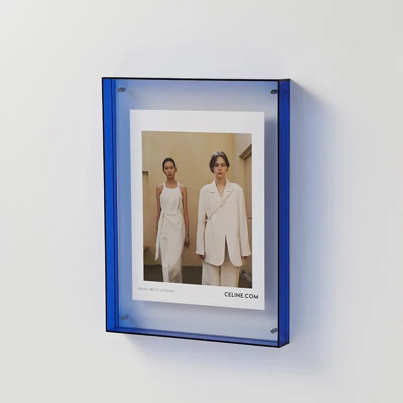 Akrilový rám na fotografie s barevným designem, moderní transparentní dekorace s jednoduchou montáží, ideální pro 0