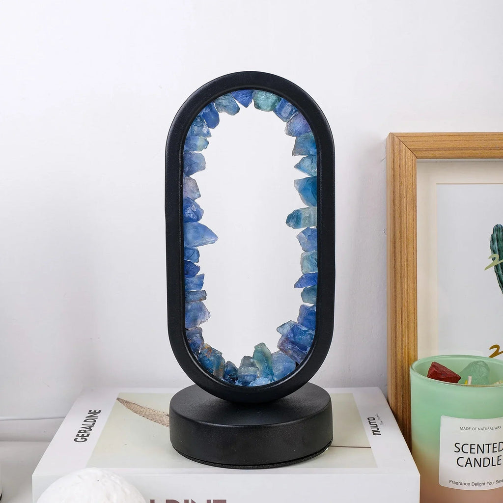 Ametystová přírodní křišťálová lampa – relaxační záře do ložnice a pro meditaci 10