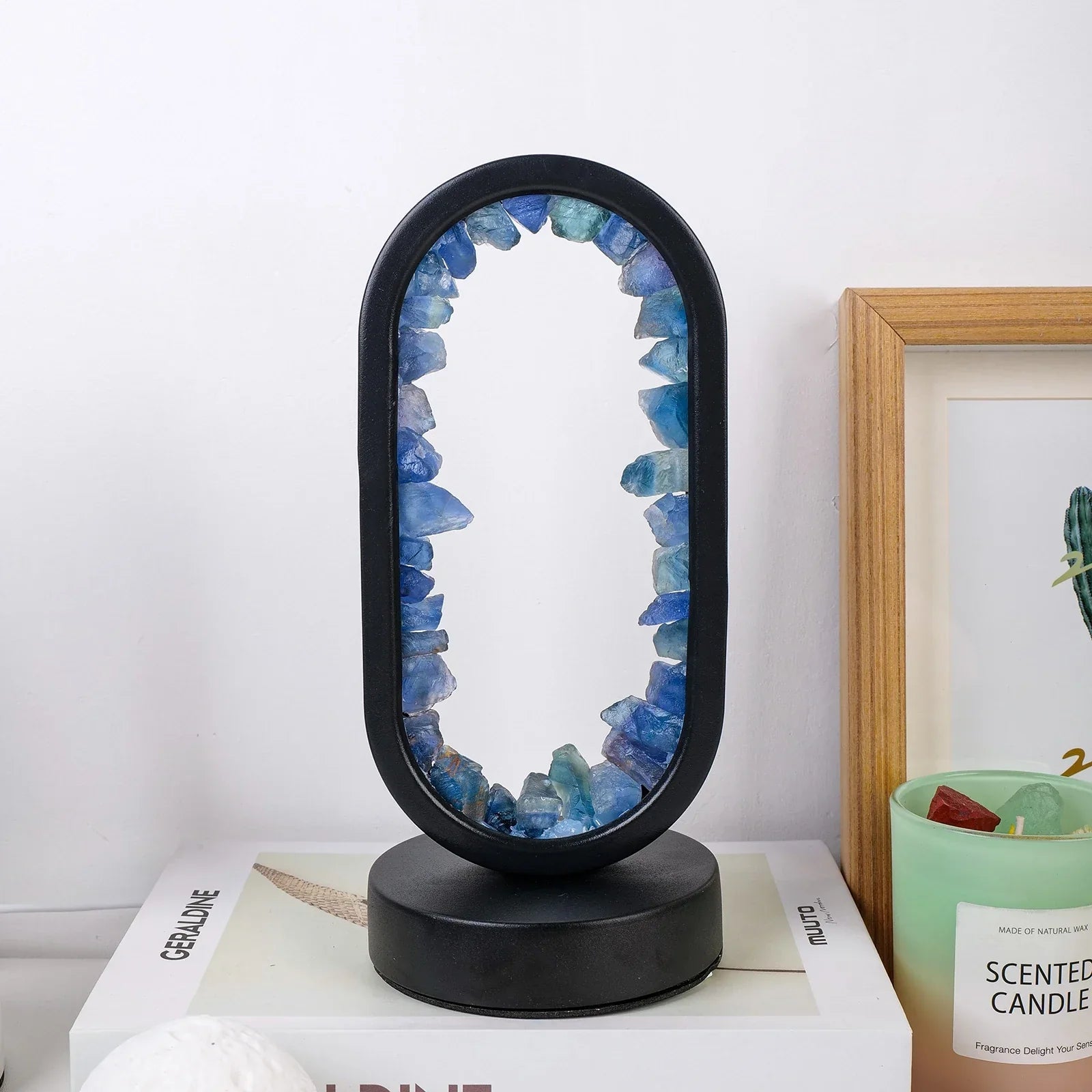 Ametystová přírodní křišťálová lampa – relaxační záře do ložnice a pro meditaci 10