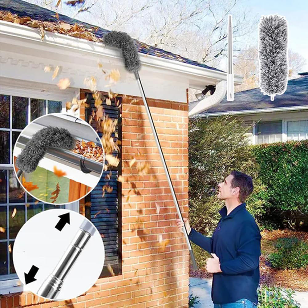 Antistatická prachovka s teleskopickou rukojetí – omyvatelná a účinná 1