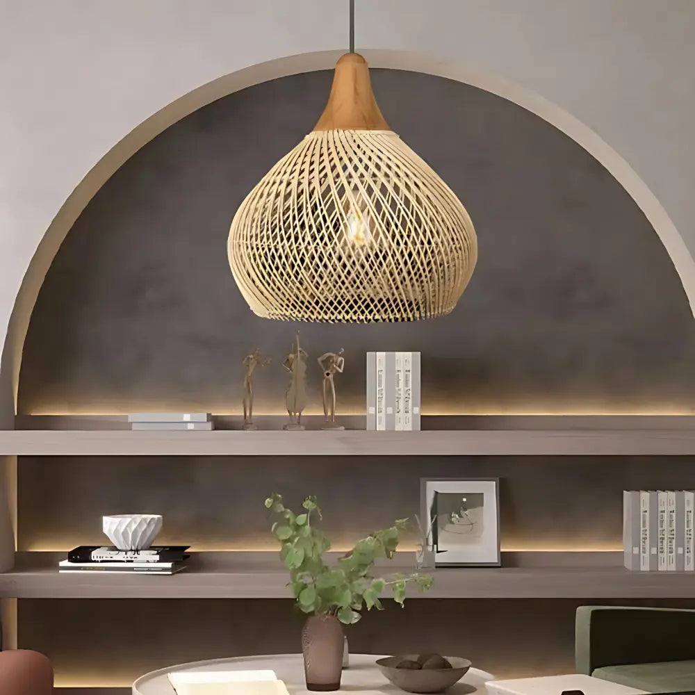 Atmosférická lampa z přírodního ratanu 2