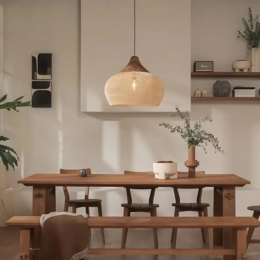 Atmosférická lampa z přírodního ratanu 5