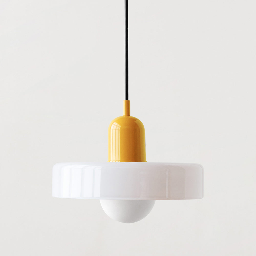 Barevná závěsná lampa Bauhaus s nastavitelným kabelem – lampa do obývacího pokoje a na stole, moderní design, sklo a kov 10