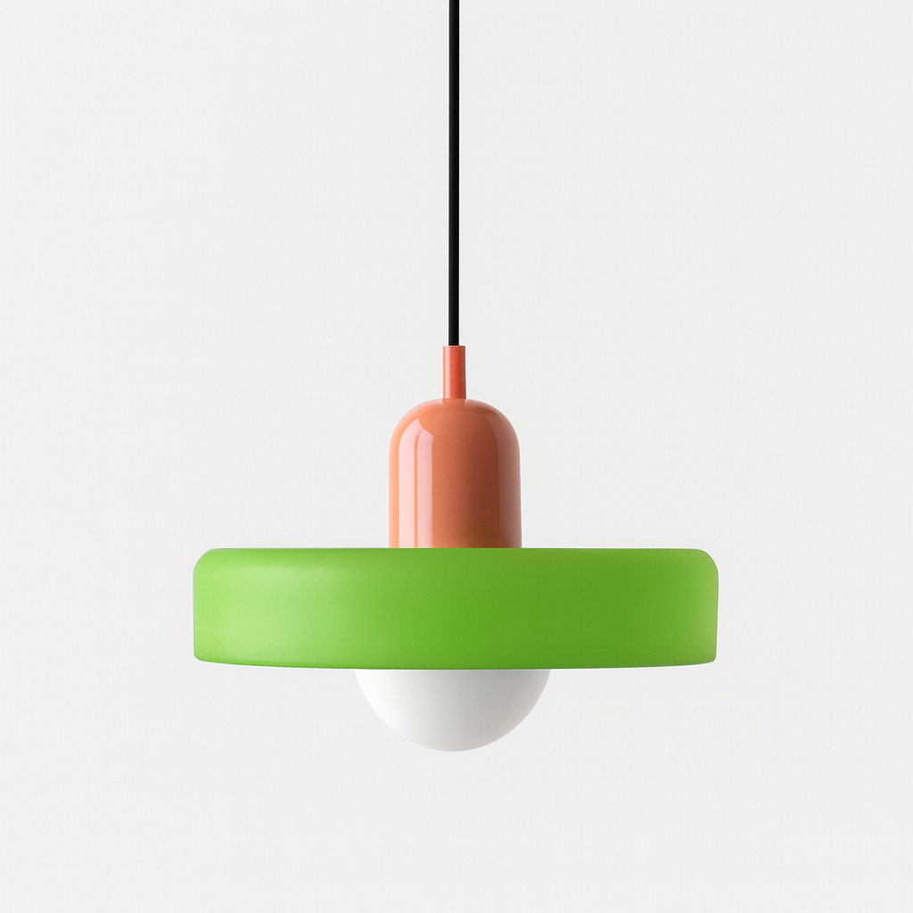 Barevná závěsná lampa Bauhaus s nastavitelným kabelem – lampa do obývacího pokoje a na stole, moderní design, sklo a kov 11