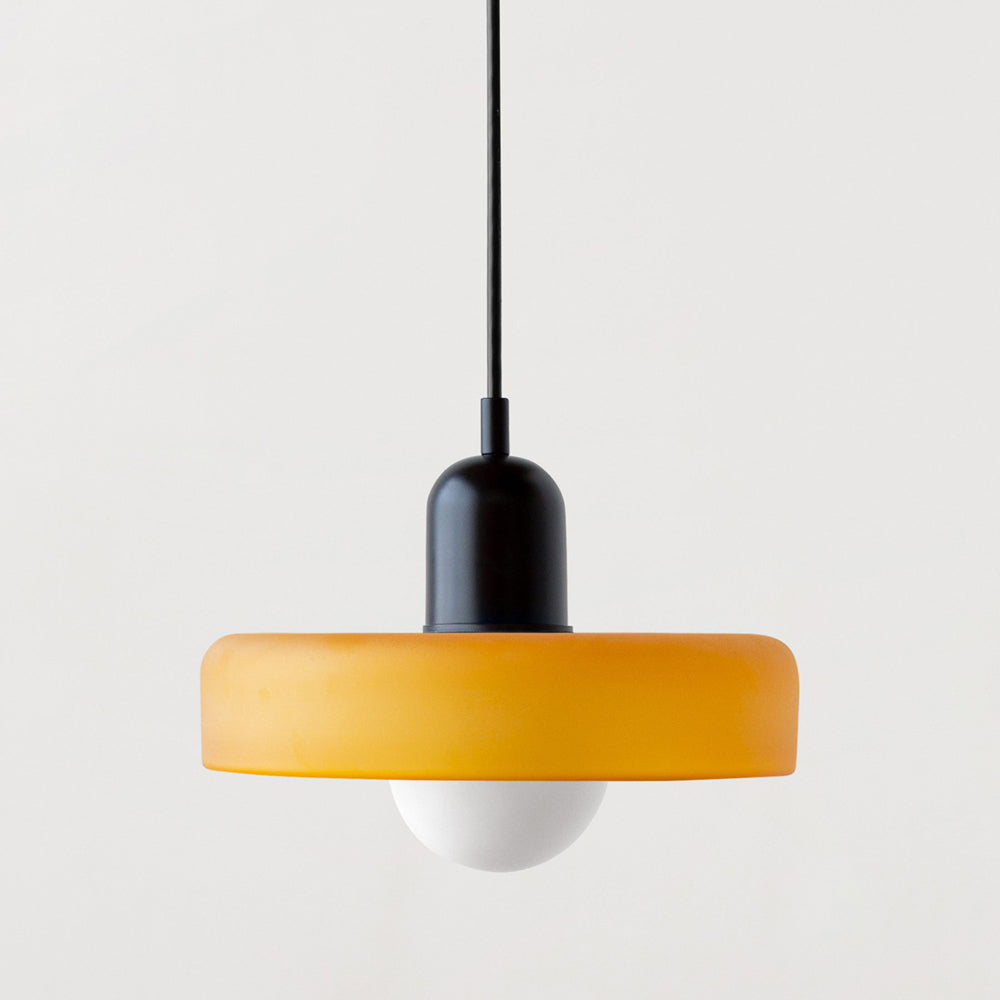 Barevná závěsná lampa Bauhaus s nastavitelným kabelem – lampa do obývacího pokoje a na stole, moderní design, sklo a kov 23