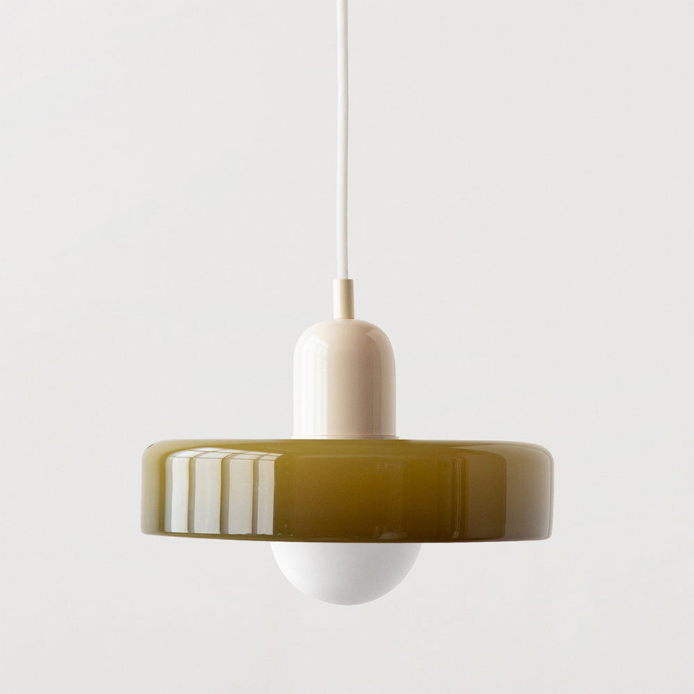 Barevná závěsná lampa Bauhaus s nastavitelným kabelem – lampa do obývacího pokoje a na stole, moderní design, sklo a kov 24