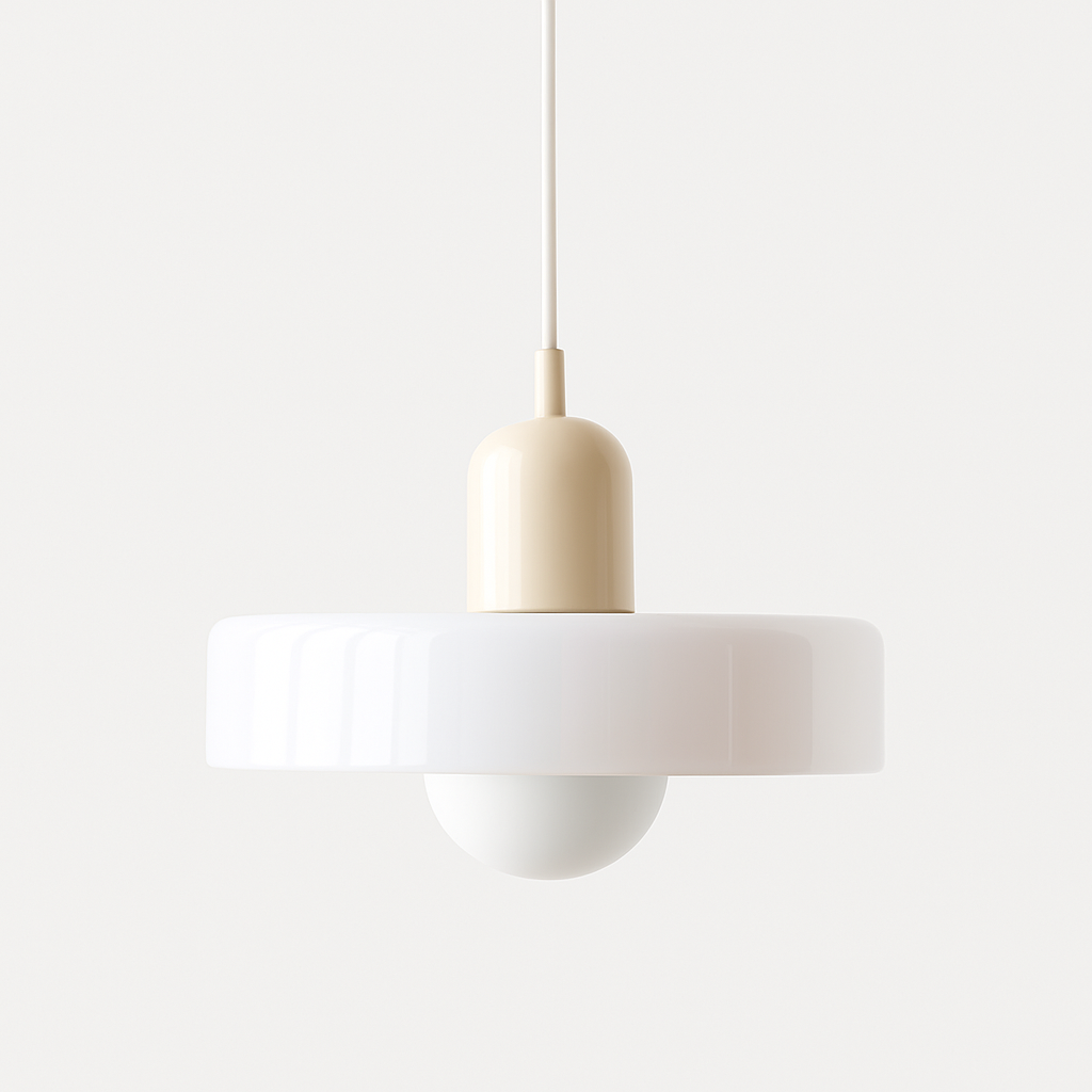 Barevná závěsná lampa Bauhaus s nastavitelným kabelem – lampa do obývacího pokoje a na stole, moderní design, sklo a kov 26