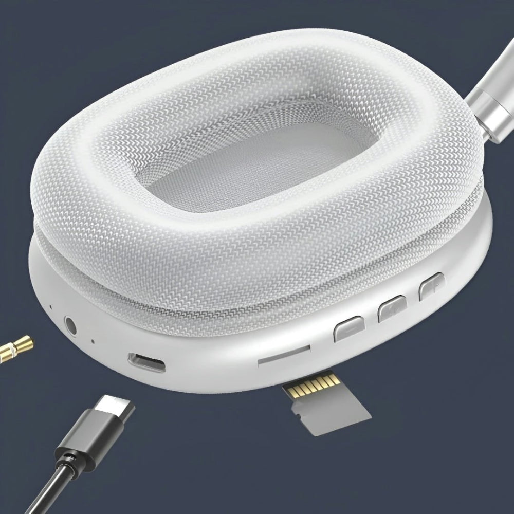 Bezdrátová Bluetooth sluchátka s potlačením hluku – skládací design přes uši 5