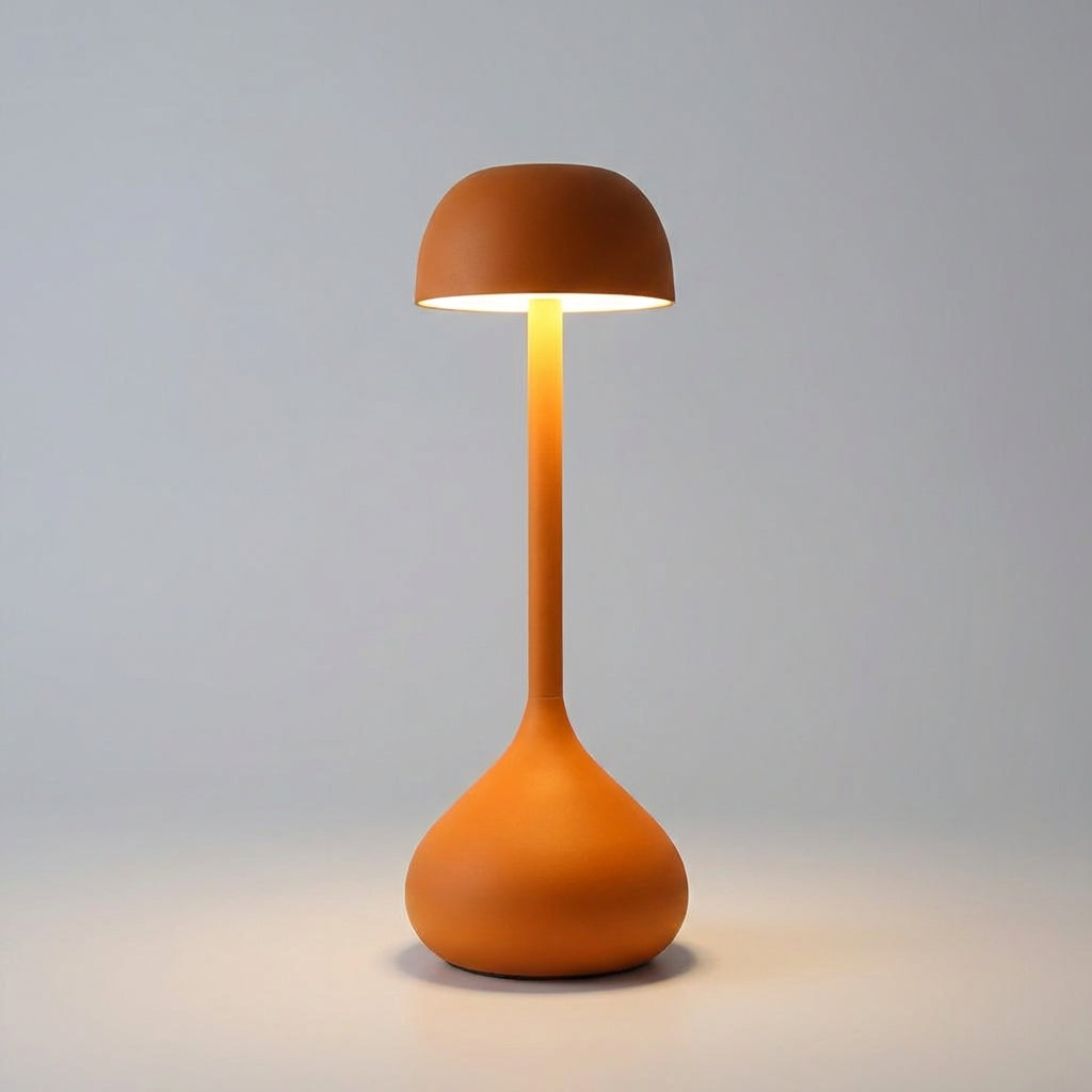 Bezdrátová LED Stolní Lampa s Nastavitelným Jasem a Moderním Houbovým Designem – Hliník a Akryl 2