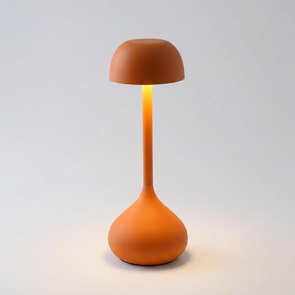 Bezdrátová LED Stolní Lampa s Nastavitelným Jasem a Moderním Houbovým Designem – Hliník a Akryl 5