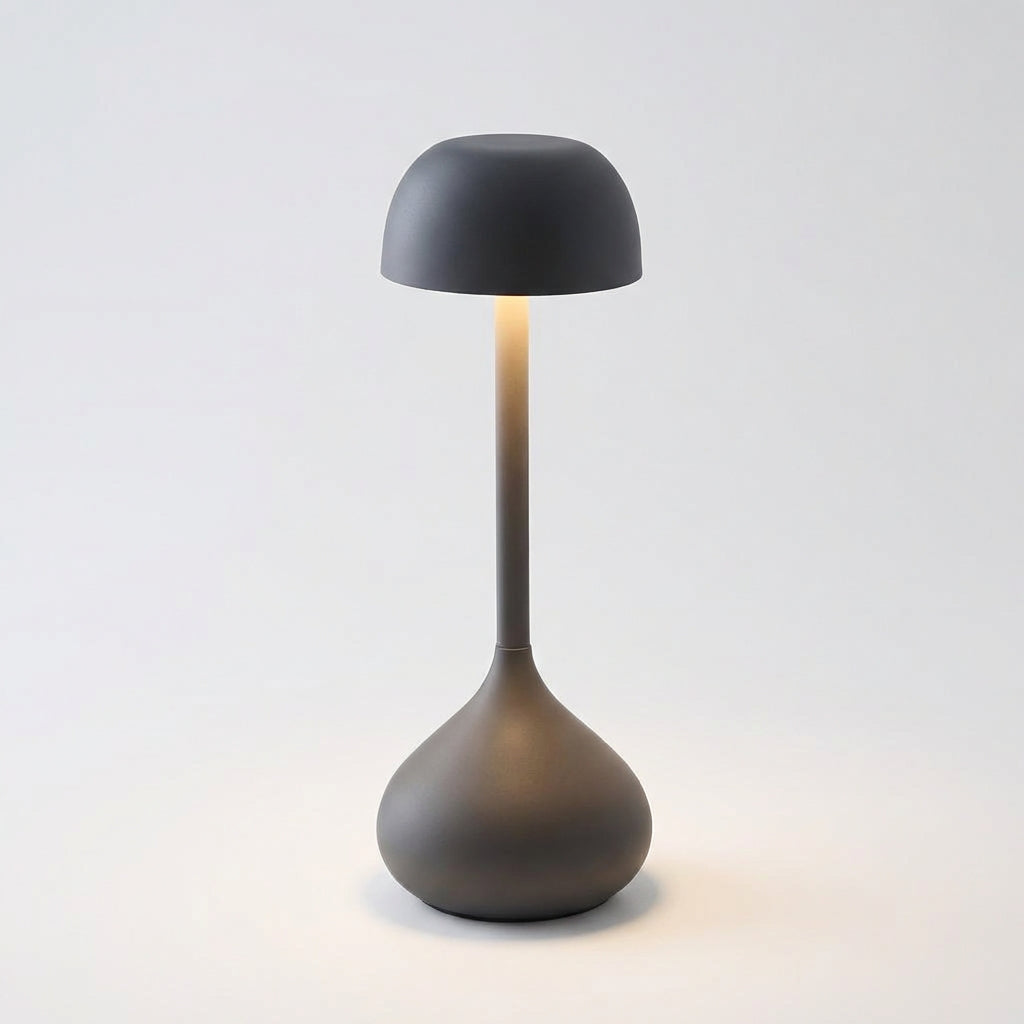 Bezdrátová LED Stolní Lampa s Nastavitelným Jasem a Moderním Houbovým Designem – Hliník a Akryl 6
