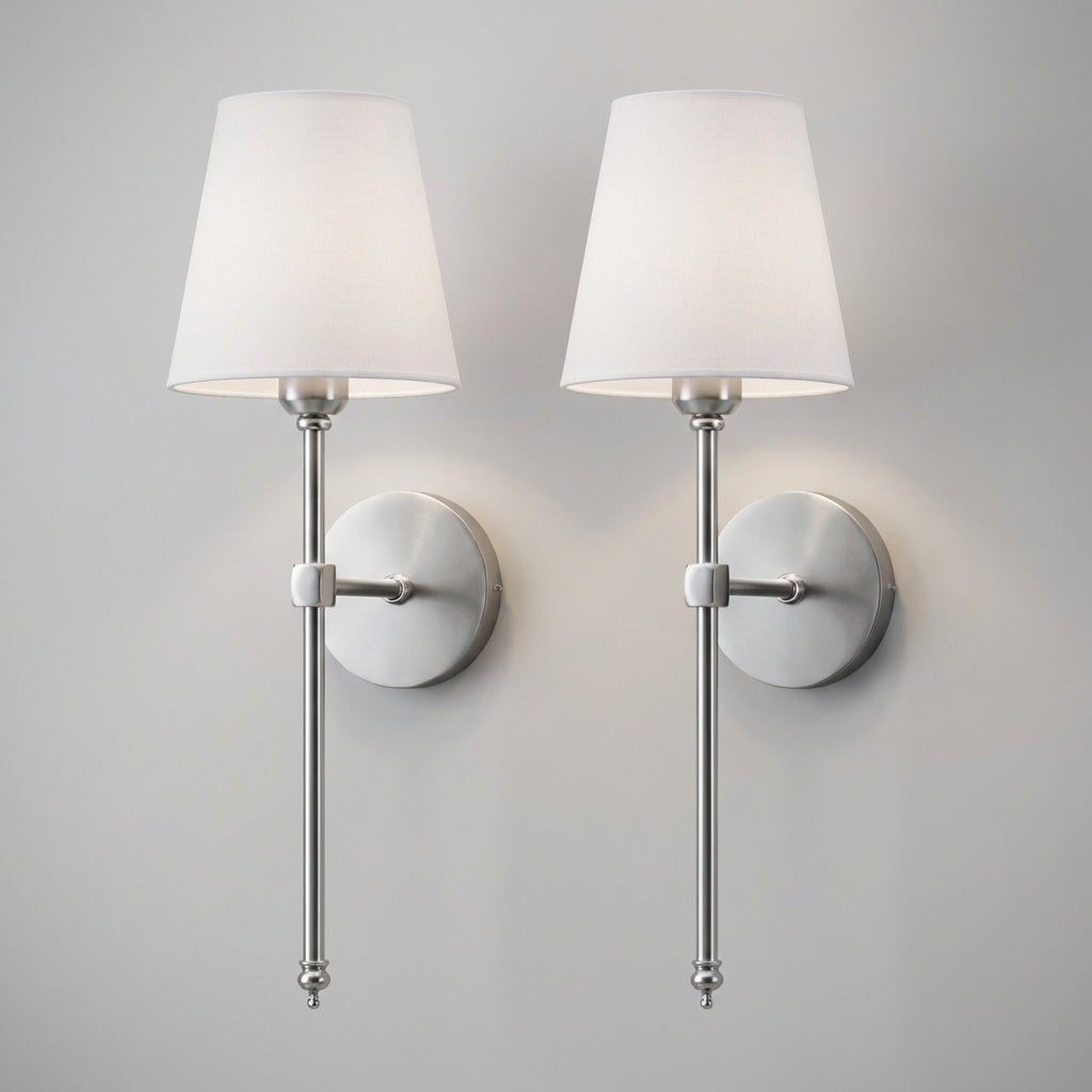 Bezdrátová LED nástěnná lampa s dálkovým ovládáním, nastavitelné osvětlení, elegantní design, sada 2 kusů 6