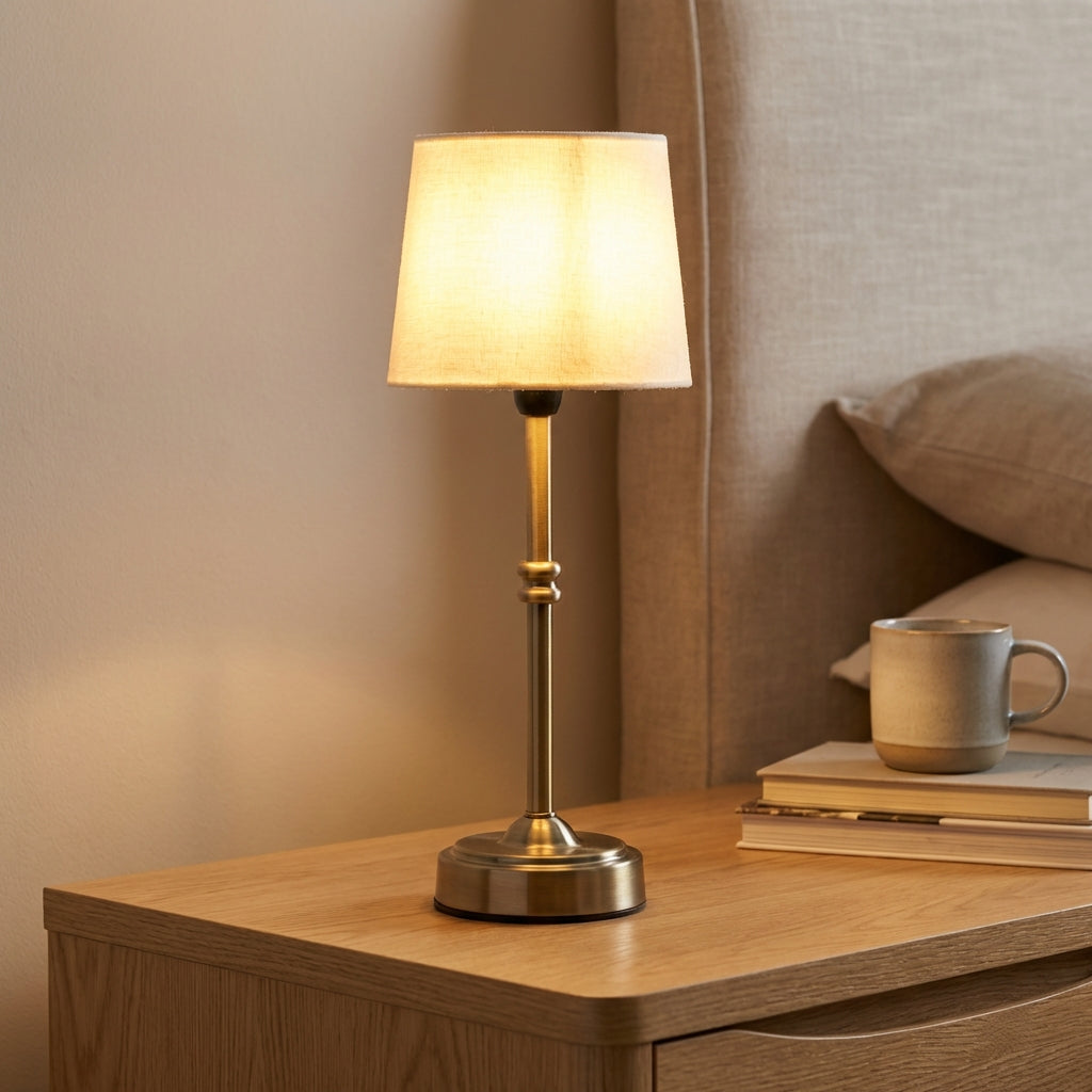 Bezdrátová LED stmívačová stolní lampa – retro design s křišťálovými akcenty 1