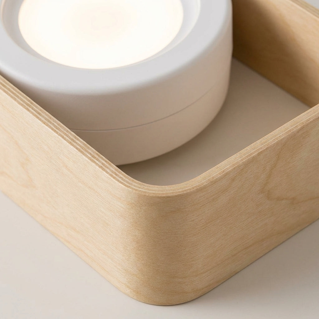Bezdrátová LED stolní lampa s dotykovým ovládáním – moderní design ze dřeva a kovu 4
