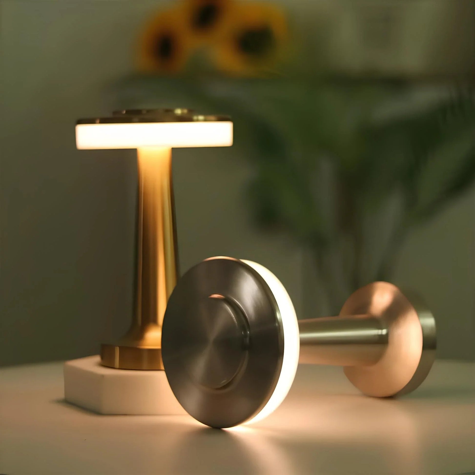 Bezdrátová stmívatelná barová stolní lampa s nastavitelnou teplotou světla a železným design 8