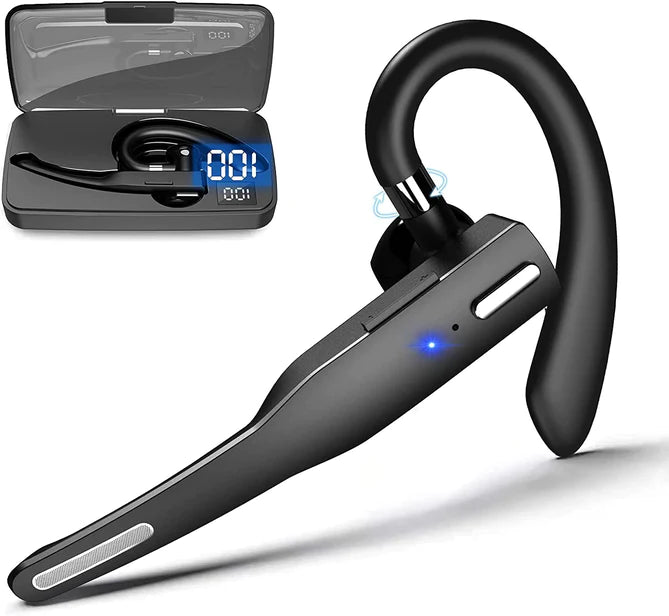 Bezdrátová sluchátka Bluetooth 5.1 s potlačením hluku a ergonomickým designem – černá náhlavní souprava 0