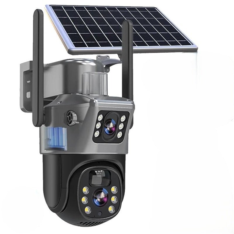 Bezdrátová venkovní kamera 4K s 360° rotací a inteligentní detekcí – odolná vůči povětrnostním vlivům a napájená solární energií 0
