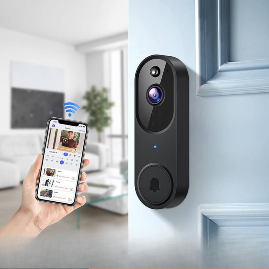 Bezdrátový videointerkom s detekcí osob 1080P s umělou inteligencí a obousměrným zvukem – nejlepší zabezpečení pro váš domov 2