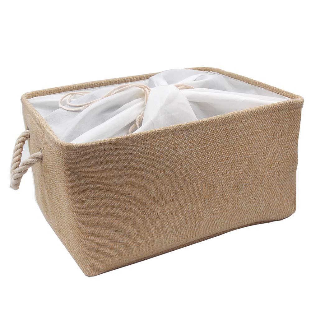 Béžová úložná krabice Jumbo se stahovací šňůrkou – velká kapacita a ekologické materiály 1