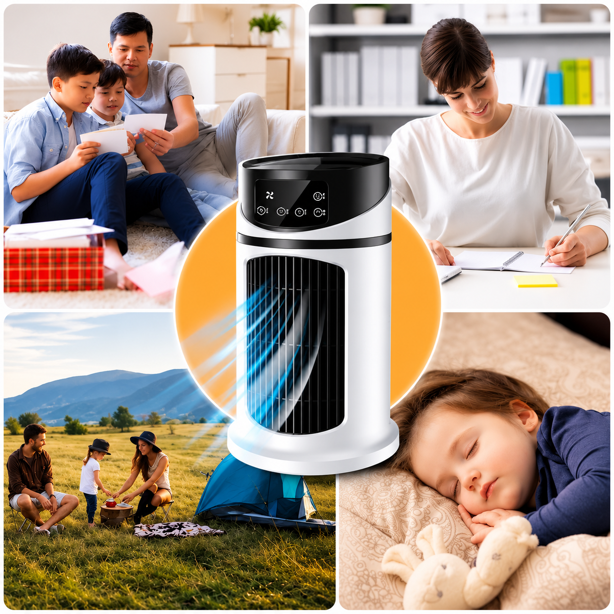Přenosná Klimatizace s Energeticky Účinným Chlazením a Nastavitelnou Rychlostí Ventilátoru – Kompaktní Design do Bytu