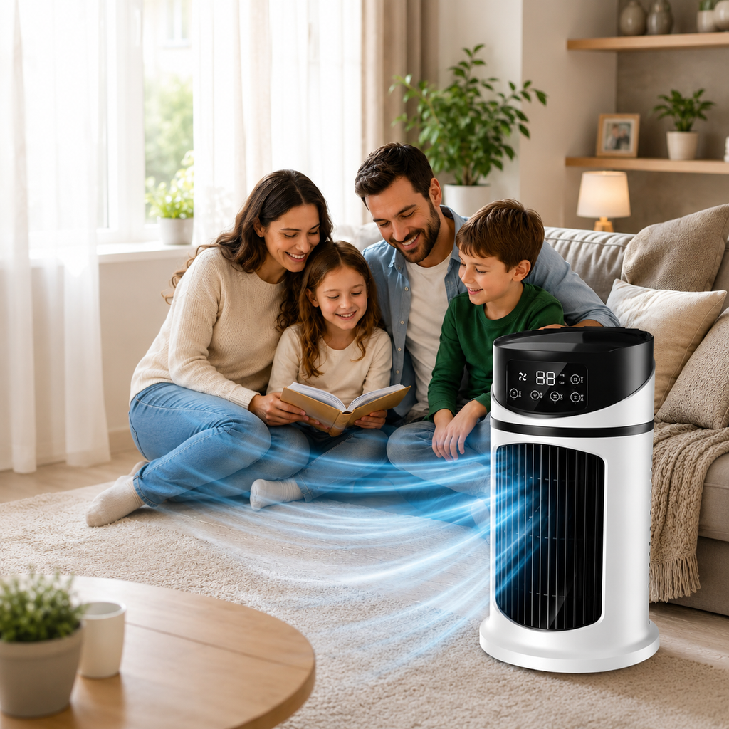 Přenosná Klimatizace s Energeticky Účinným Chlazením a Nastavitelnou Rychlostí Ventilátoru – Kompaktní Design do Bytu