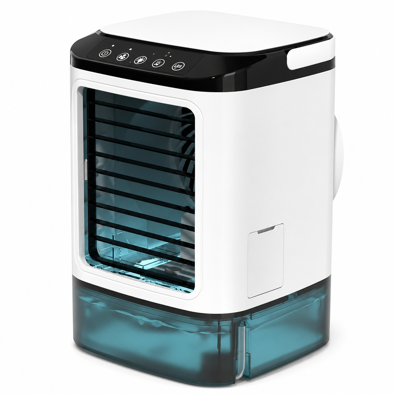 Přenosný Odpařovací Ochlazovač Vzduchu s USB Nabíjením – Stolní Ventilátor s 3 Rychlostmi