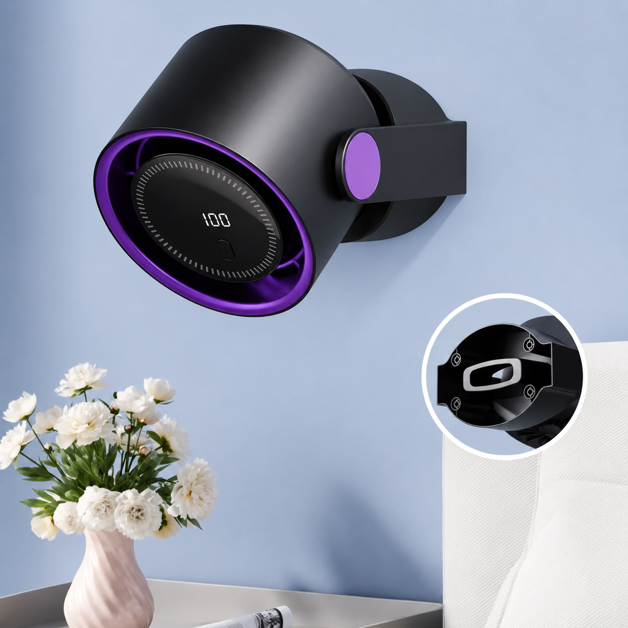 Stolní Ventilátor s Tichým Chodem a USB Napájením – Kompaktní Bezbladesový Design pro Kanceláře a Domácnost