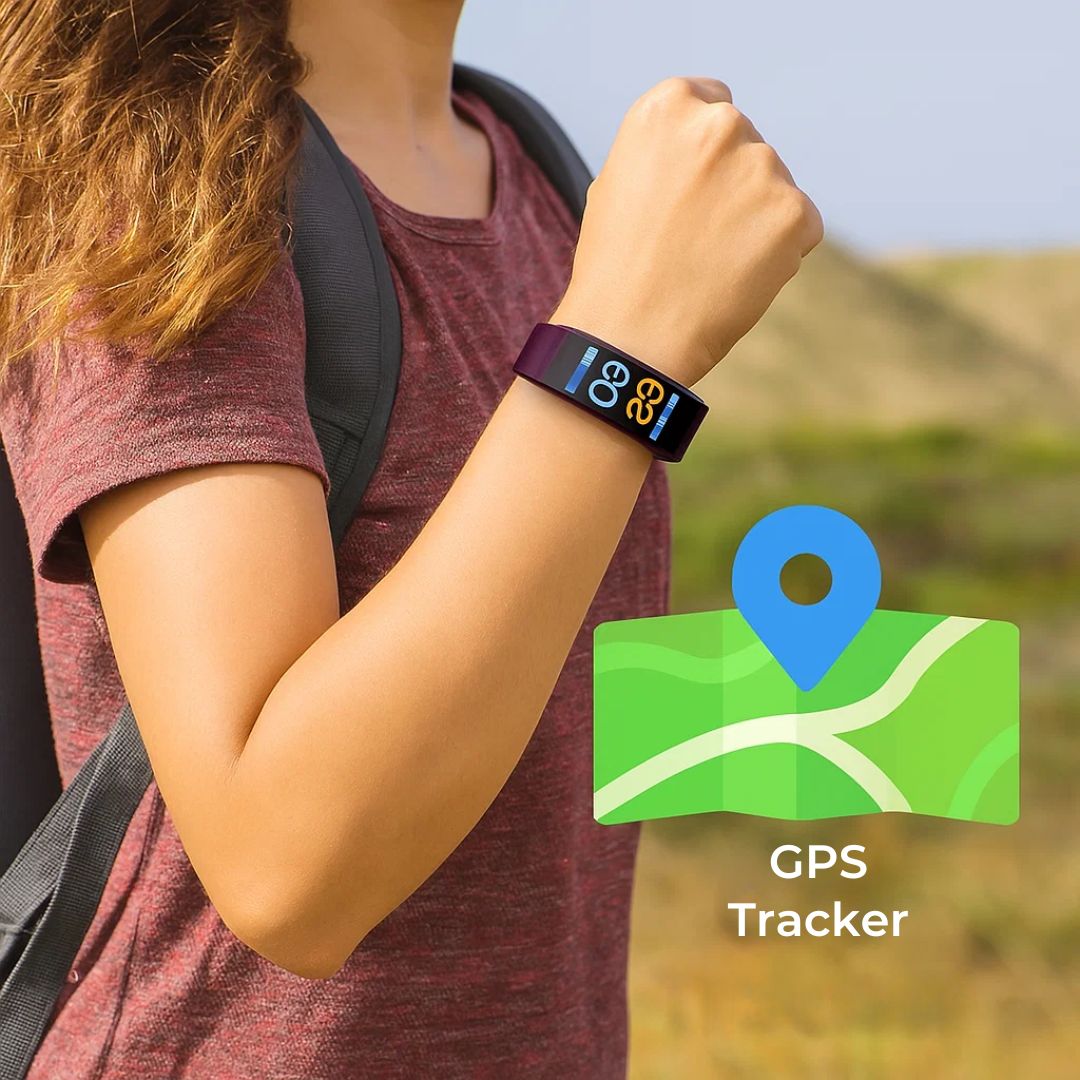 Chytré hodinky pro seniory s detekcí pádu a GPS, černé silikonové, ideální pro monitorování zdraví 3
