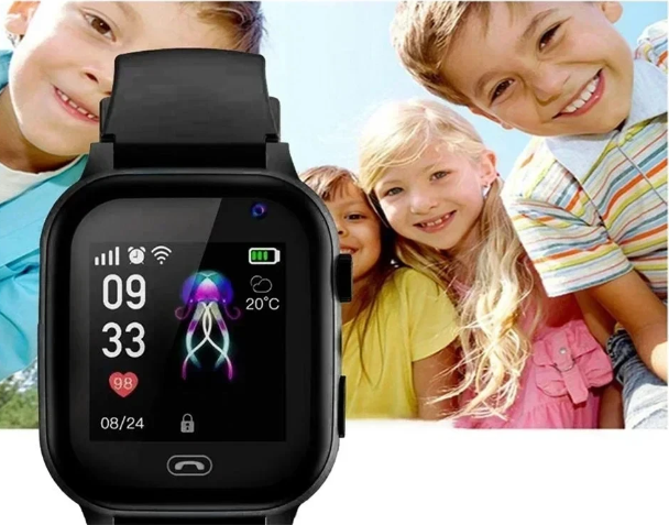 Chytré hodinky 4G GPS pro děti s SOS a videohovory – odolné provedení odolné proti stříkající vodě s 13MP fotoaparátem 3
