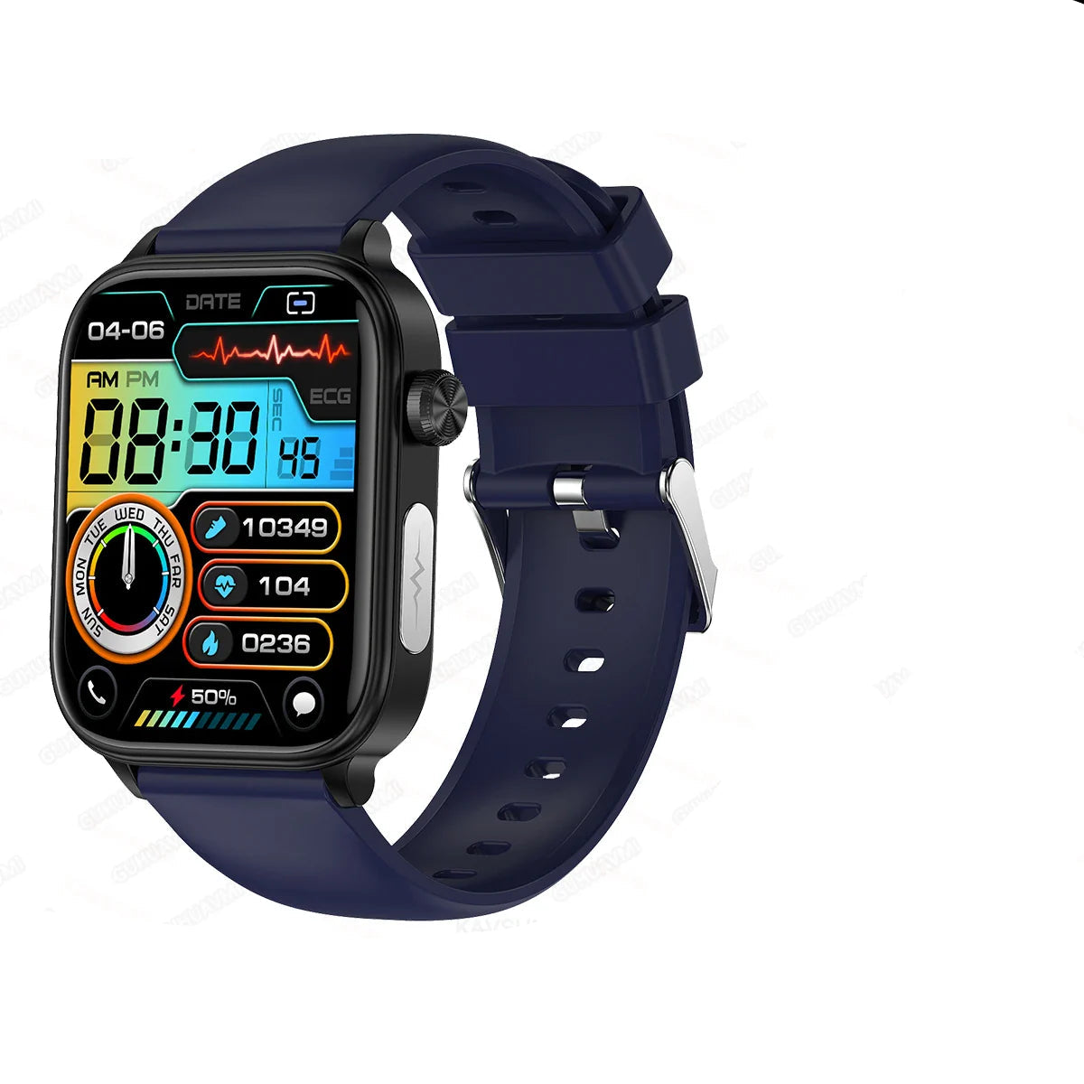 Chytré zdravotní hodinky s monitorováním lipidů a kyseliny močové – 1,96 AMOLED s EKG a Bluetooth 0